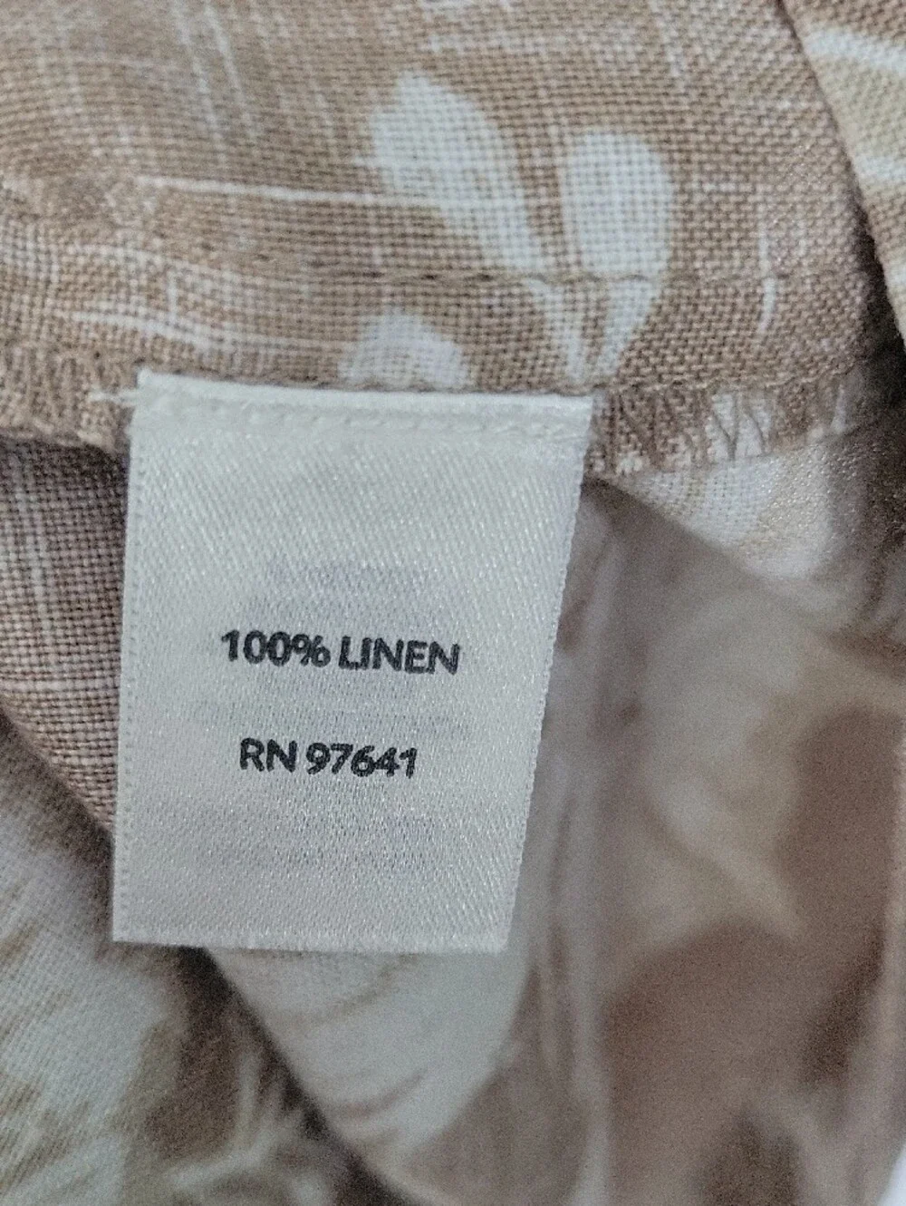 J. Jill Linen Taupe Tropical Print Midi Dress - Picture 7 of 7